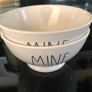 Rae Dunn “MINE” bowls